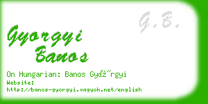 gyorgyi banos business card